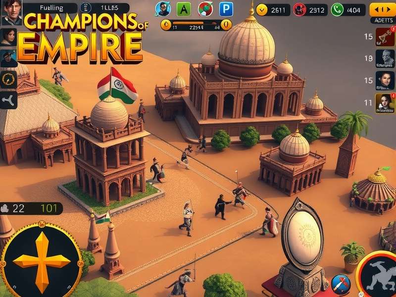 Champions Of Empire gameplay screenshot showing empire building